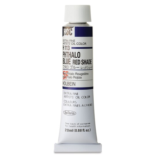 Holbein Artists' Oil Color - Phthalo Blue Red Shade, 20 ml tube